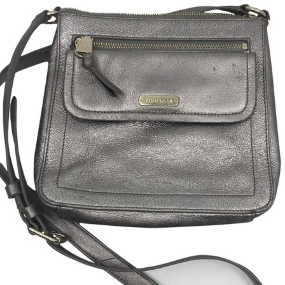 Cole Haan Gray Leather Crossbody Bag